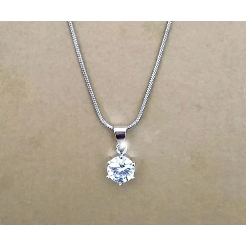 #8 Kalung Permata Belut Halus Titanium - SILVER
