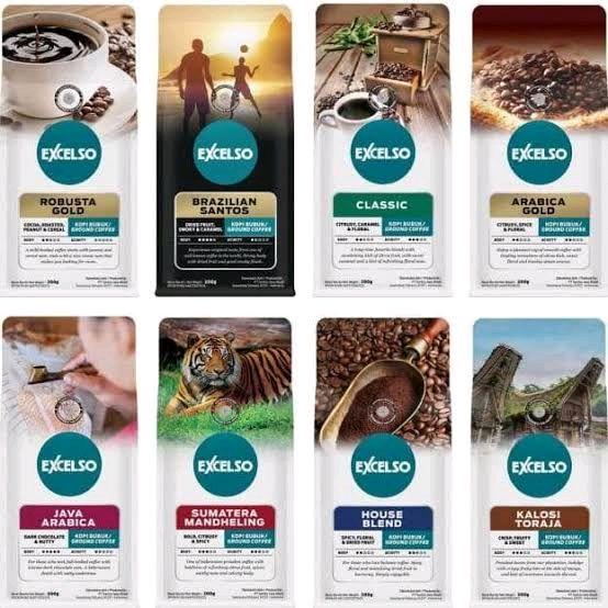 Kopi Excelso kemasan 200gr varian bubuk dan biji 4