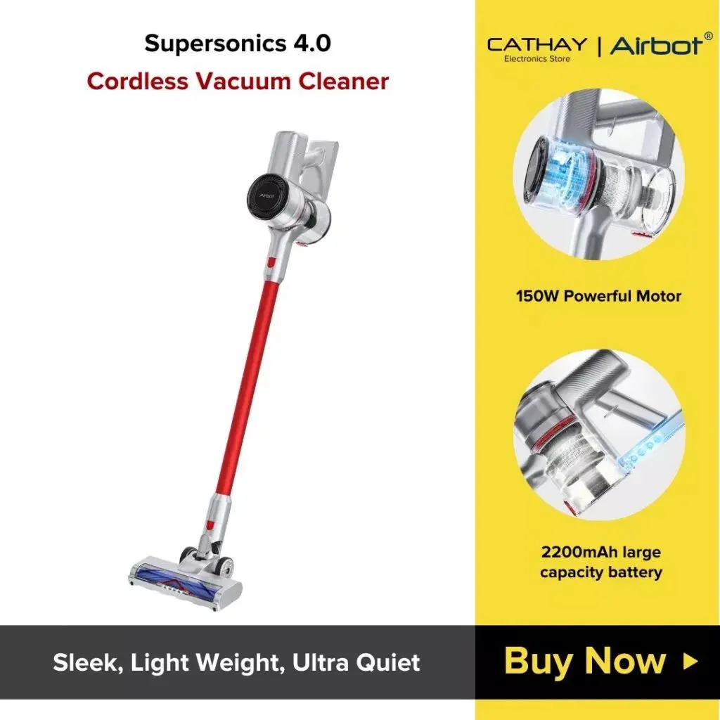 [ New Launch ] Airbot Supersonics 4.0 | 20,000Pa Suction Cordless Vacuum Cleaner Handheld Stick Wireless Car HEPA