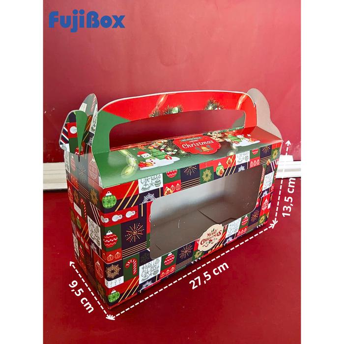 Gambar ( 10 PCS ) Fuji Box Dus Box Christmas Kotak Tenteng Gable Box Natal Toples Jar Isi 3 Toples 600 ml / 800 ml dari Fujiboxglobal Kab. Tangerang Tokopedia
