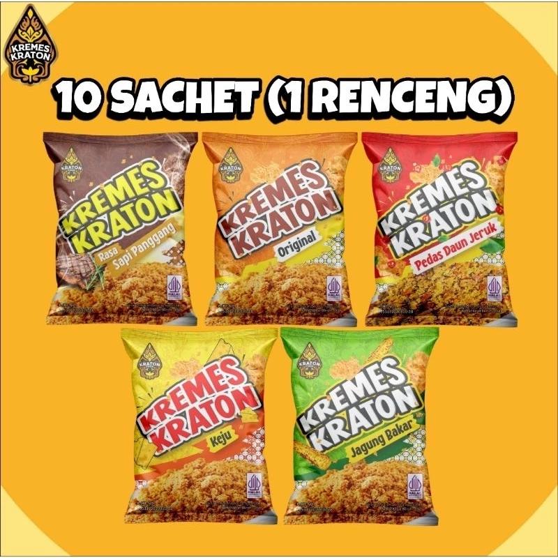 Kremes Ayam Kraton Sachet -  Kremes Original/Pedas Daun Jeruk/Keju/Jagung Bakar/Sapi Panggang 16g 1