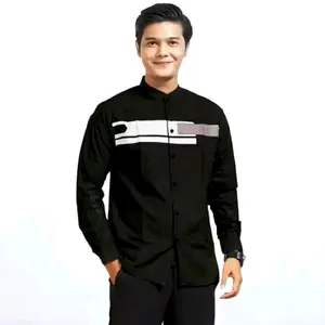 baju koko pria lengan panjang kemeja koko hadroh model terbaru