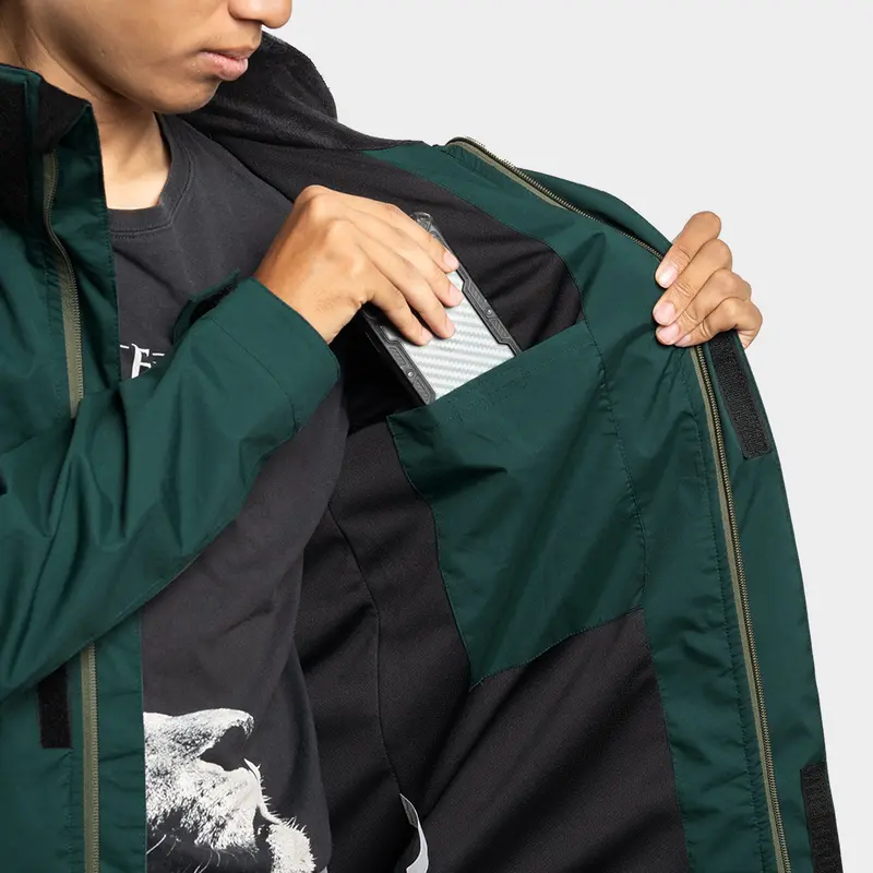 Cozmeed Jaket Gunung Outdoor Olahraga Hiking Camping Pria Wanita Waterproof Estrella Emerald Green 6