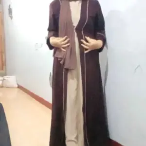 ZARQA - Luna Gamis | Abaya Two Tone dua warna Airflow Crinkle List Bisban Polos Wanita Muslim Turki Dewasa Lebaran Mewah Pesta Kondangan Hitam abaya syar'i remaja abaya santri Dress Maxi  Syari