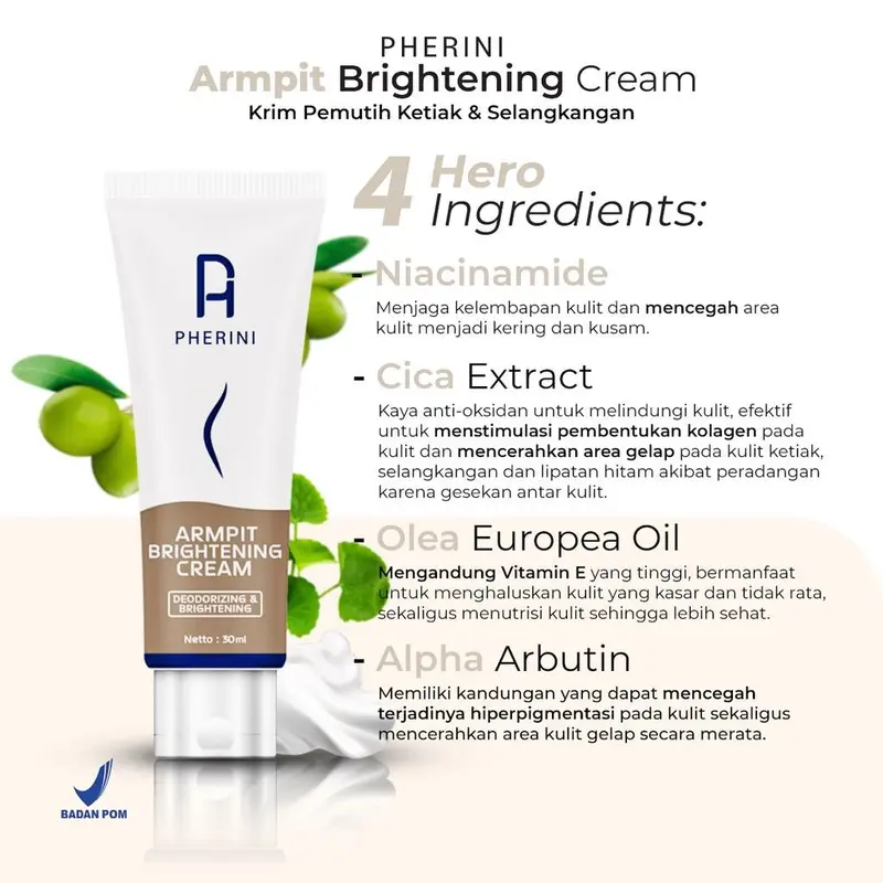 PHERINI Underarm Armpit Brightening Cream 30g cream ketiak 2