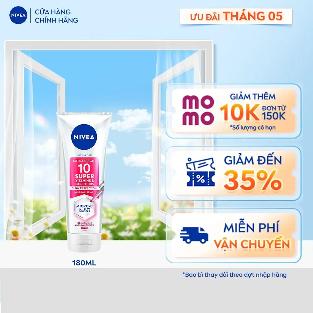 Serum Dưỡng Thể NIVEA 10 Super Vitamins & Skin Foods Sáng Da | Mờ Thâm & Đốm Nâu (170 ml) - 93830