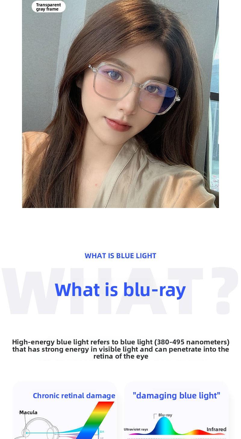 Bingkai kacamata pelindung anti-cahaya biru berkualitas tinggi, ramping, gaya retro, kacamata tanpa resep untuk pria dan wanita, juga cocok untuk lensa resep.