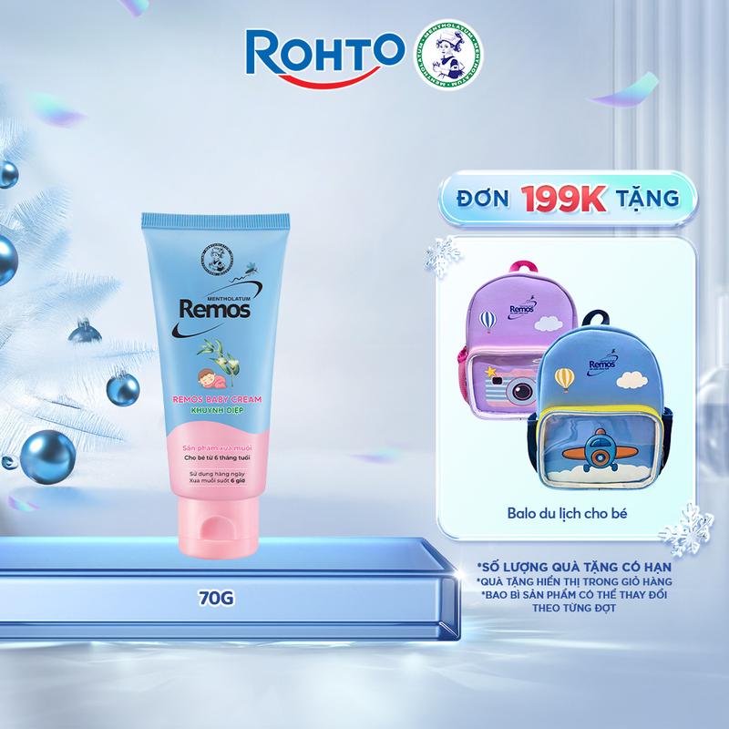  Kem chống muỗi cho bé từ 6 tháng tuổi Remos Mentholatum hương Khuynh diệp  70g  