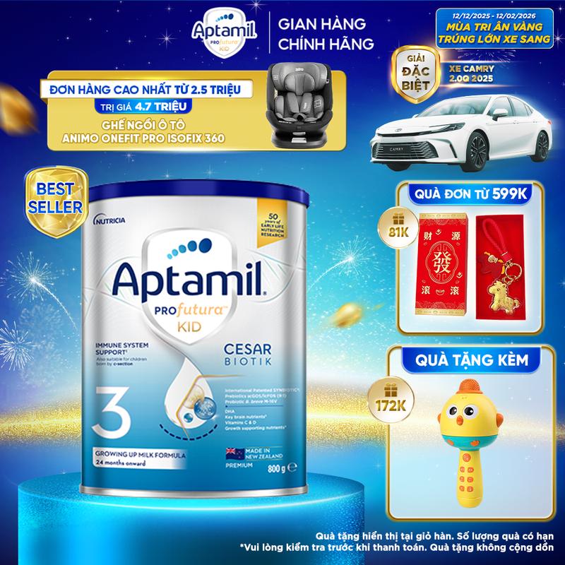CƠ HỘI TRÚNG Ô TÔ Aptamil Sữa Bột Profutura KID CESARBIOTIK 3 Cho Bé Trên 2 Tuổi 800g Nhập Khẩu Chính Hãng Từ New Zealand Tăng Cường Đề Kháng Và Phát Triển Toàn Diện