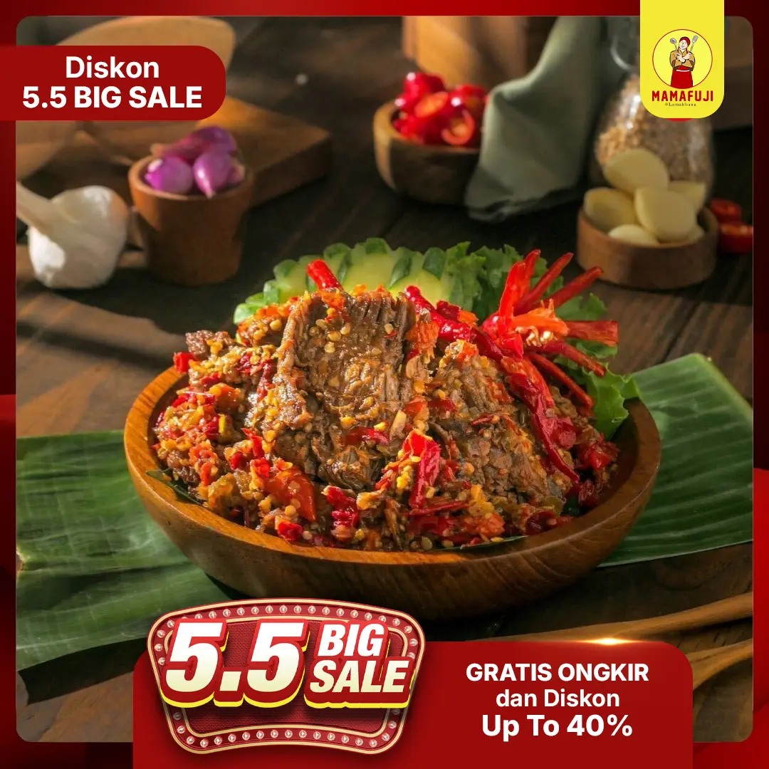 Mamafuji - Dendeng Lambok Lado Merah 200gr / Dendeng Lambok Basah Khas Minang