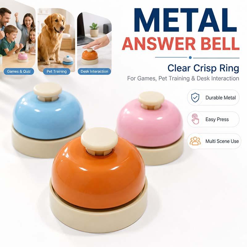 Chuông trả lời bằng kim loại, trò chơi chuông, chuông huấn luyện thú cưng,…