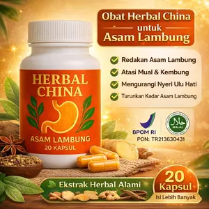 Herbal China Obat Herbal China untuk Asam Lambung 20 Kapsul Ekstrak Herbal Alami Redakan Asam Lambung Atasi Mual & Kembung BPOM RI PON TR213630431