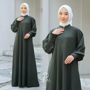 Azeela Abaya Bahan Sabrina Anti uv Dress Wanita Muslim