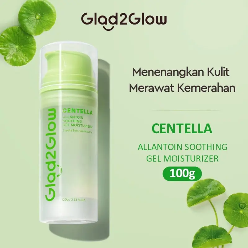 GLAD2GLOW CENTELLA ALLANTOIN SOOTHING GEL MOISTURIZER 100 GR