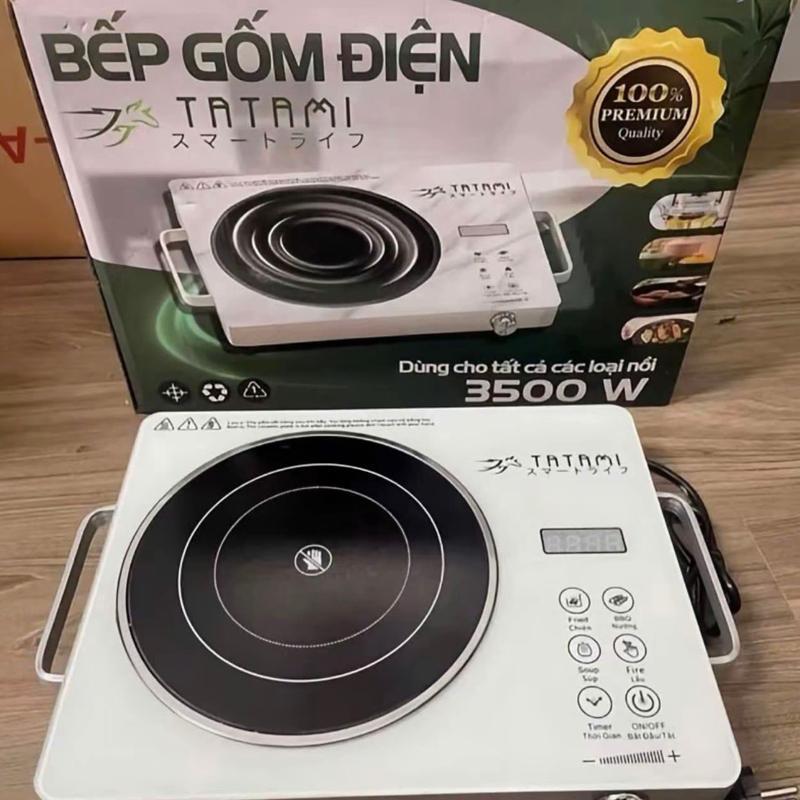 Bếp Hồng Ngoại TATAMI 3500W Cảm Ứng Cao Cấp, Bếp Điện Có Đèn LED, Mặt Kính Cường Lực Bền Bỉ