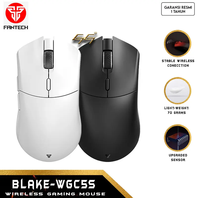 Fantech BLAKE WGC5 WGC5S Mouse Gaming Wireless Rechargable DUAL MODE 0
