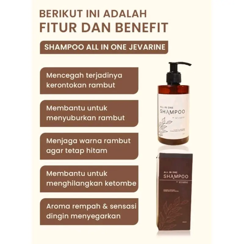 2Pcs Jevarine All in One Shampoo - Sampo Atasi Masalah Rambut 2