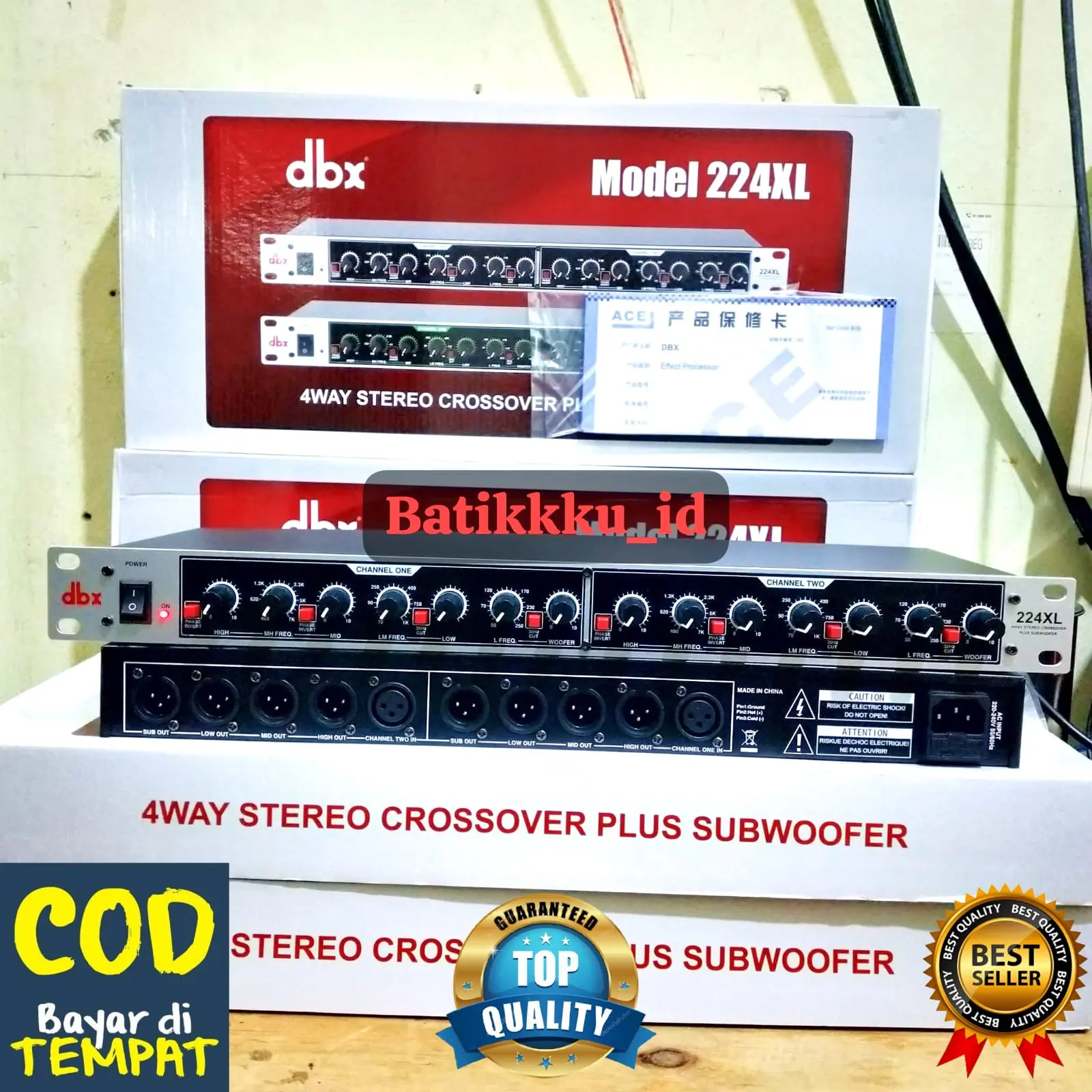 Crossover DBX 224 XL 224XL 4 WAY STEREO + SUB WOOFER OUTPUT Subwoofer Mixer