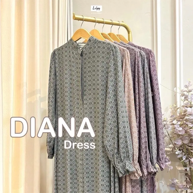 Lolyzy - Diana Dress (gamis wanita, gamis lebaran, gamis kondangan) Nyaman 0