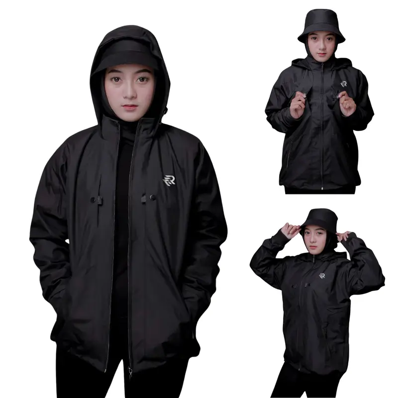 Jaket Pria Red flags Jaket Parasut Casual Adventure Wanita Simpel Bordir Taslan Premium Furing Fleece Tebal Lembut  Windbreaker Original Lokal Red Flags M L XL XXL Mustard 2