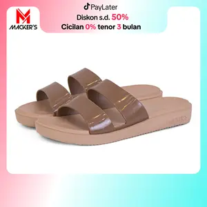 [MACKER'S] 2302 SANDAL SELOP WANITA karet anti slip simple praktis nyaman ringan Sendal Jepit