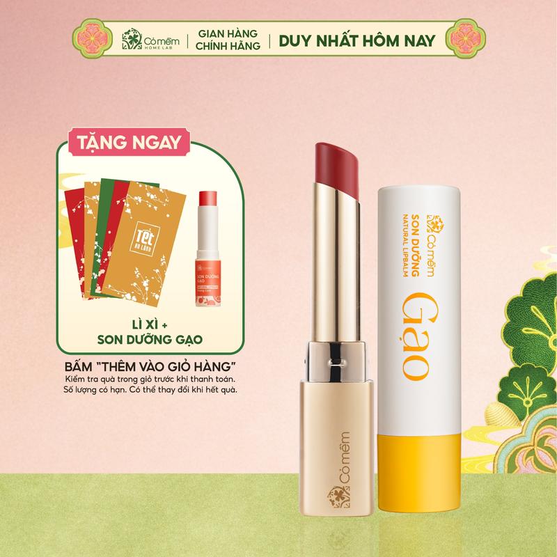 Cỏ Mềm Bộ Combo Son Cao Cấp Nhã & Son Dưỡng Môi Xinh Mọng Mướt Hỗ Trợ Ngừa Lão Hoá Môi Màu Hồng Mun 221 Dưỡng Ẩm Mềm Môi Cải Thiện Nếp Nhăn