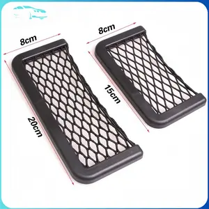 Mobildage Tas Jaring Mobil Anti Slip Organizer Multifungsi untuk Ponsel Dompet Kunci Car Aksesoris Kendaraan Hemat Ruang dan Efisien Plastik Hitam 20cm x 8cm & 15cm x 8cm Car