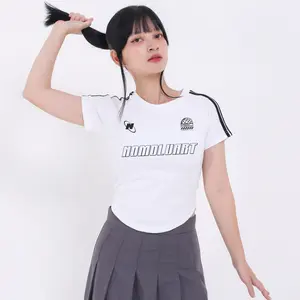 NOMOLU - Crop Top Tee Kaos Wanita Vol.036 Jersey NOMOLU - Crop Top Tee Kaos Wanita Vol.036 Jersey