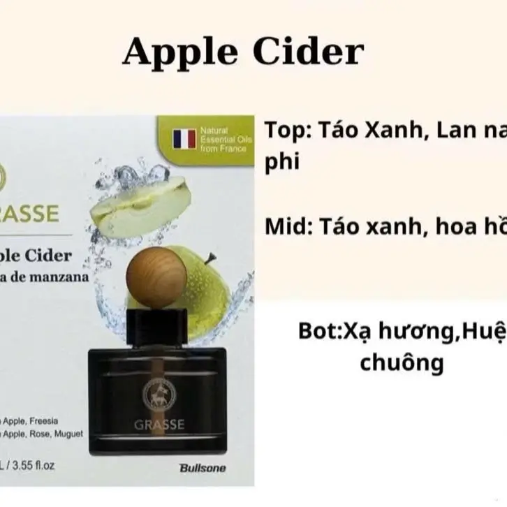 Nước hoa xe hơi chính hãng Grasse Bullsone Korea hương cherry 105ml 4