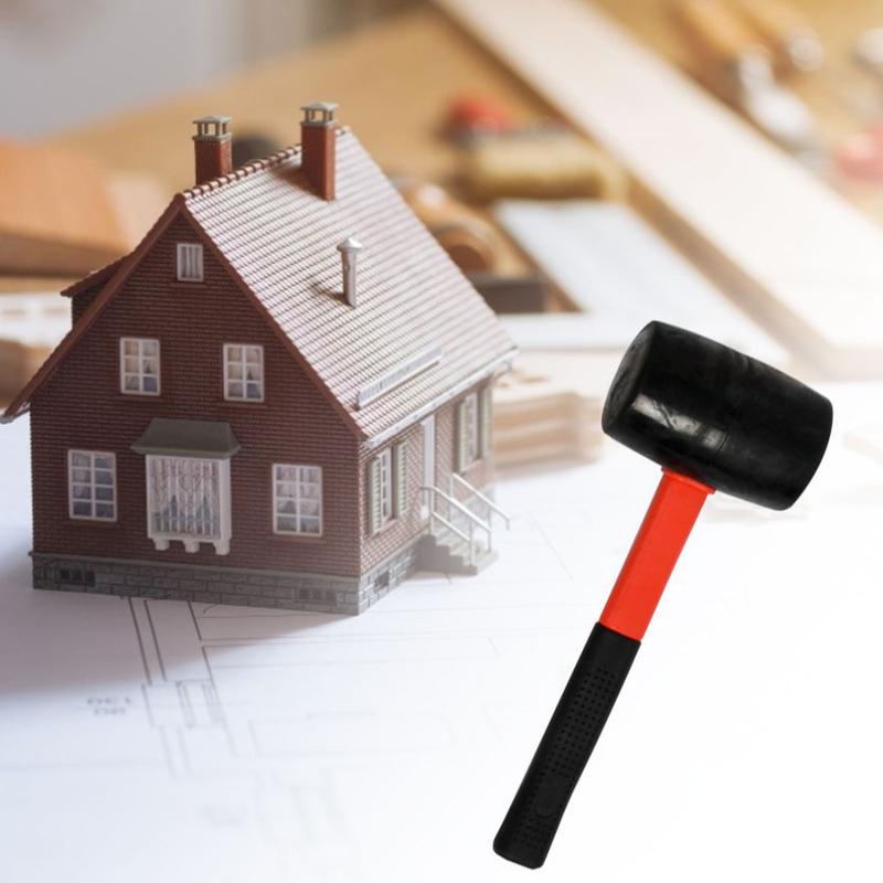 Hi-Spec Heavy Duty Mallet Rubber Hammer 8/12/16/24oz Professional Floor Ceramic Tile Installation Fiberglass Hammer Hand Tools 7