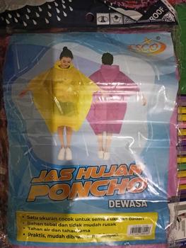 Product Review of Jas Hujan Tebal Dewasa Ponco Terusan Polos bahan Silikon from a**s 0