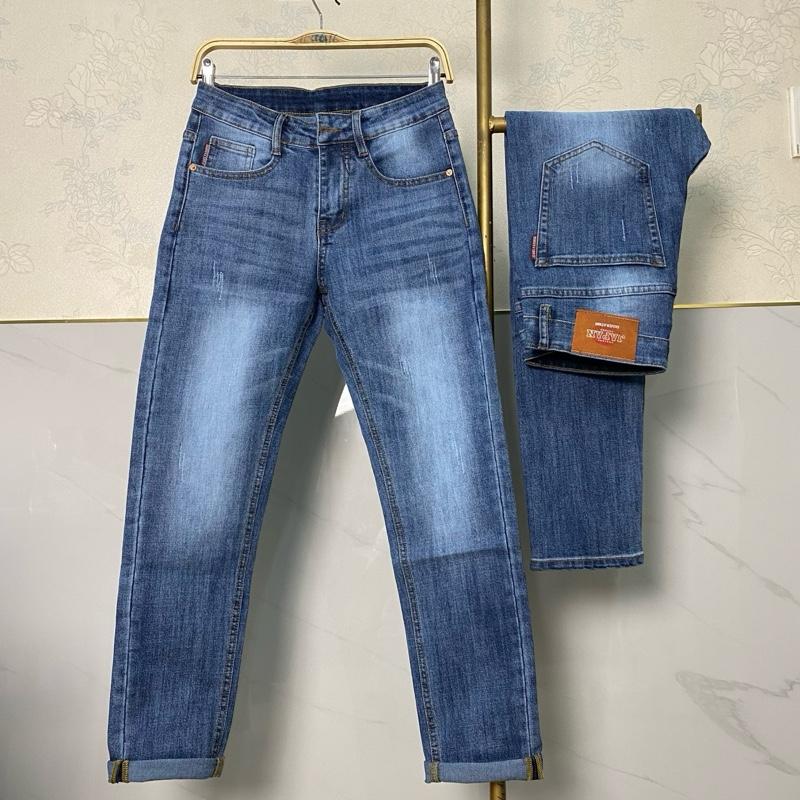 [Tiến Thịnh] Quần Jean Nam Dài D45 Co Giãn - Trắng Xanh - Menswear Pants Có Túi - Chất jean Mềm - form slimfit -  Men's jean - quần jean nam đẹp quanjean han