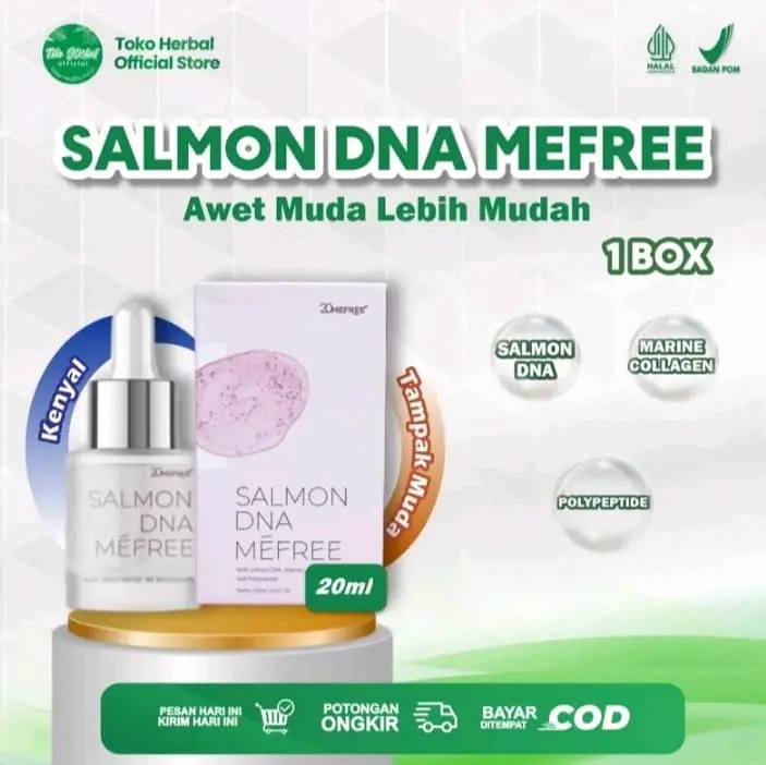 20Mefree Anti Aging Serum Salmon DNA Mefree - Anti Penuaan,Perawatan Kerutan Wajah, Serum Anti Aging dan Mengencangkan Kulit glow Memutihkan Vitamin Tetes acne 0