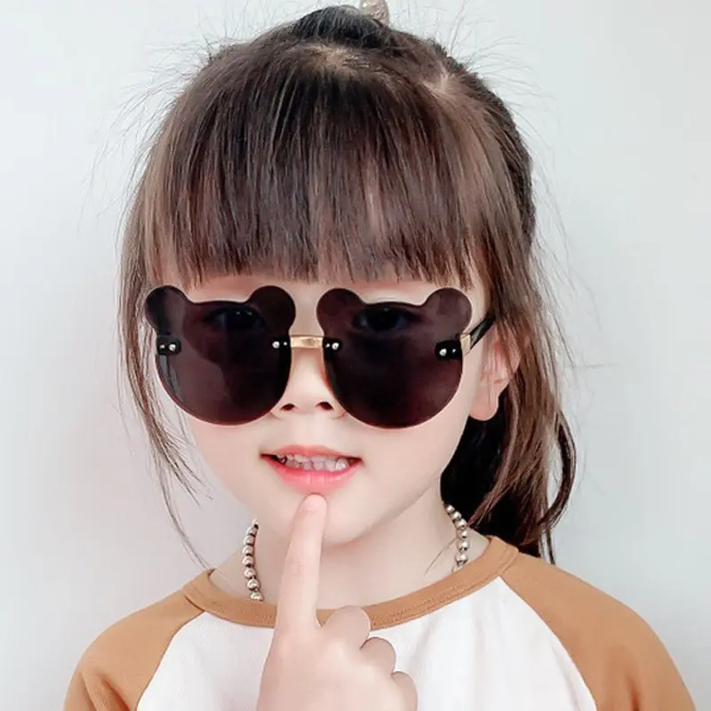Kính Râm Trẻ Em, Gấu Hoạt Hình Dễ Thương, Ngoài Trời, Chống Tia UV 2