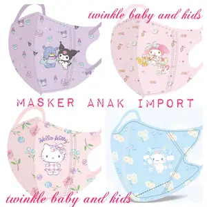 MASKER DUCKBILL ANAK BAYI PRINCESS HELLO KITTY MELODY POMPURIN CINAMOROL KORUMI KIDS MASK EARLOOP