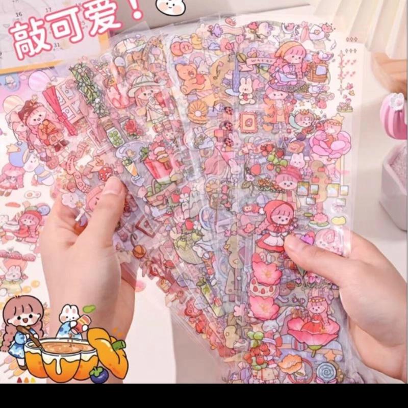 ￼sticker panjang motif karakter cantik / stiker momo dekor dairy jurnal sticker anak 1