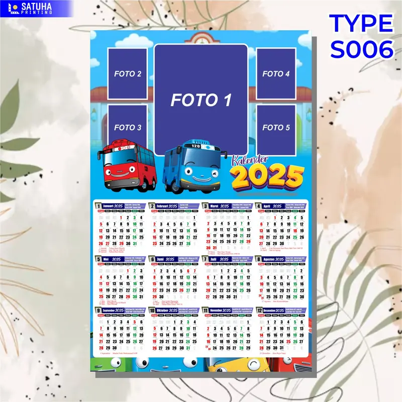 KALENDER CUSTOM SUKA-SUKA MURAH 12 BULAN BAHAN TEBAL 6