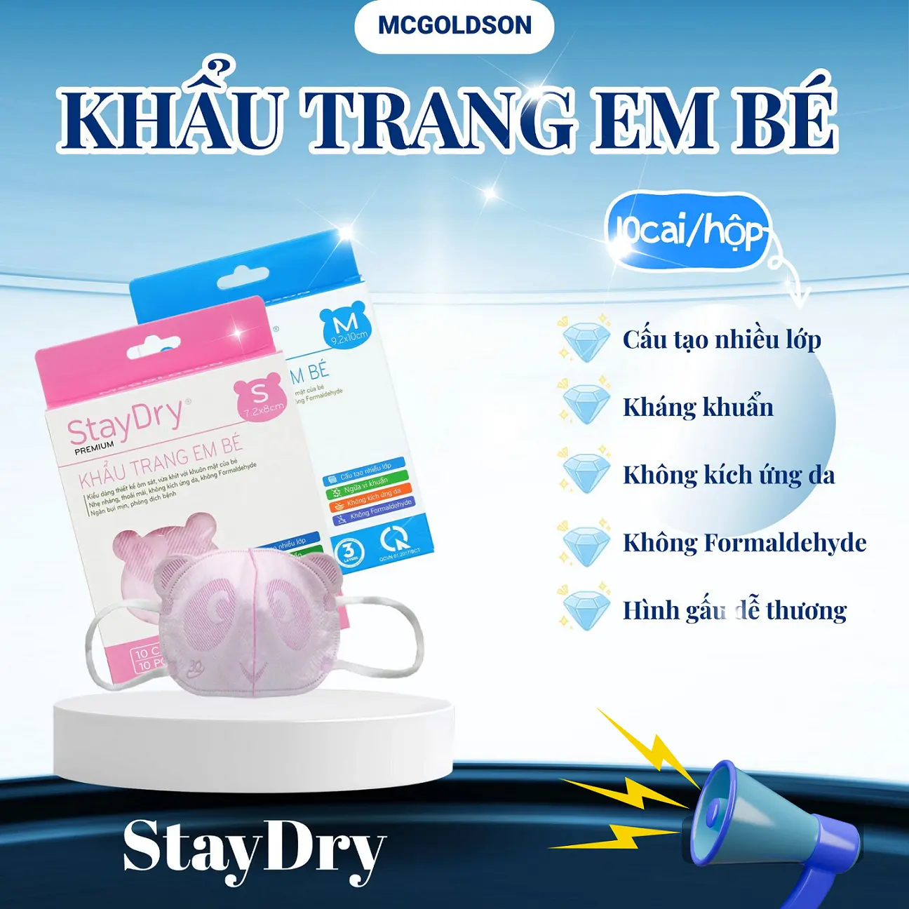 Khẩu trang  em bé StayDry