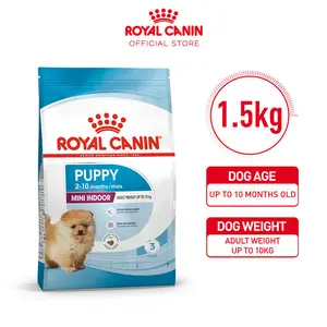 Royal Canin Mini Indoor Puppy (1.5kg) Dry Makanan Anak Anjing - Size Health Nutrition