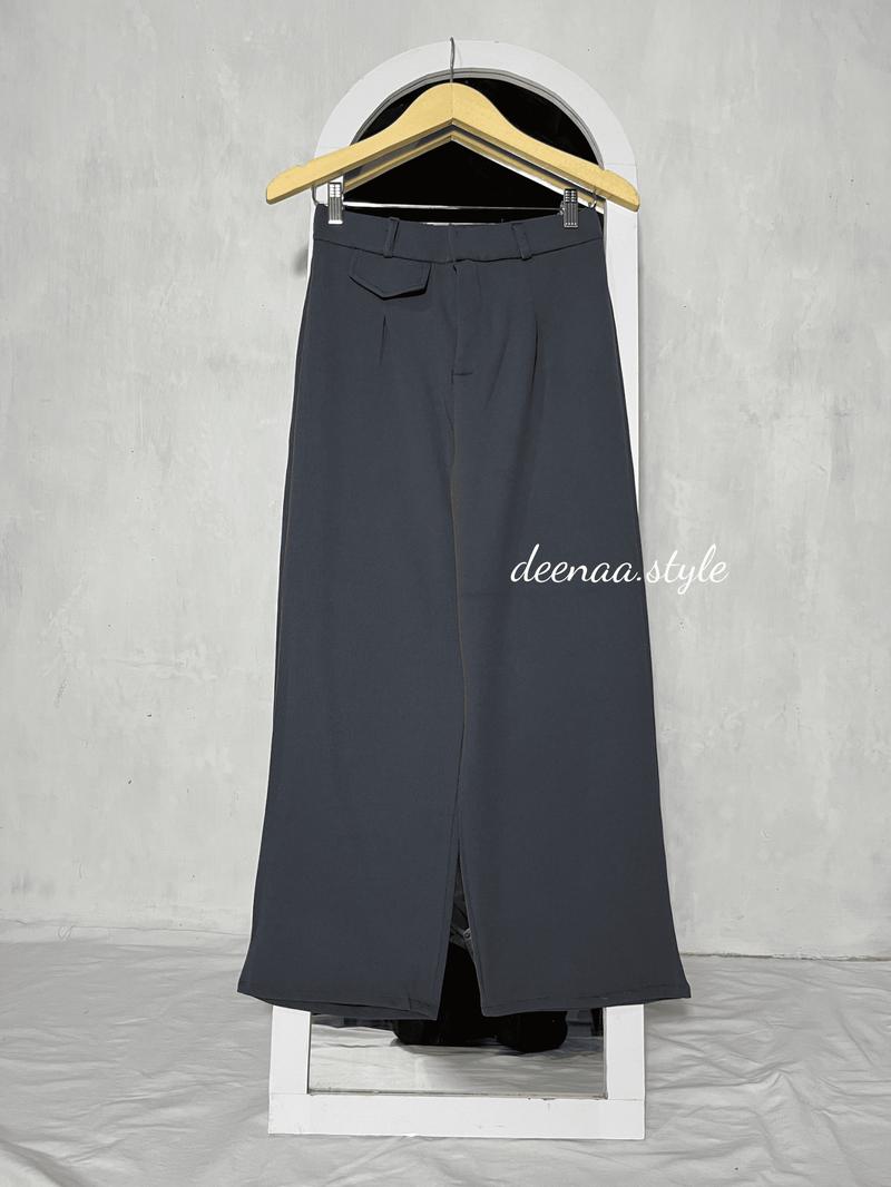 Product Introduction of Oro Pants Knit Celana Panjang Korean Style Wanita Highwaist Anti Kusut Nyaman Casual Basic Kulot Formal Loose Kantor Variasi Kantong Karet ivory outfit ootd 21