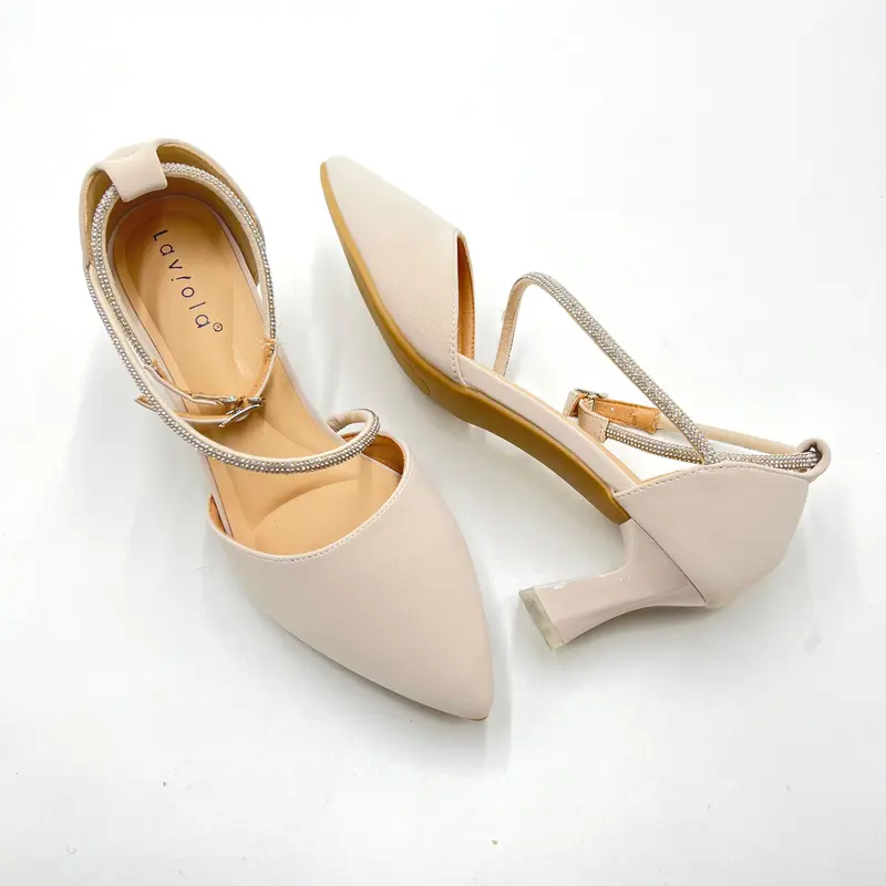 Laviola 4702 HSS - Sepatu High Heels Wanita Tinggi 6 cm Beige dan Khaki Sandal 3