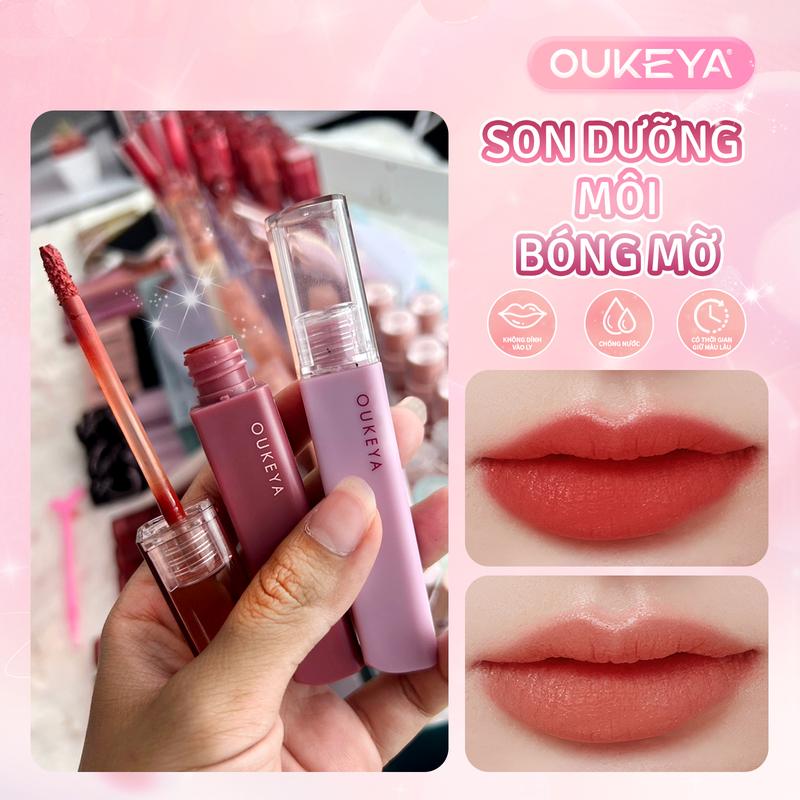 Product Introduction of OUKEYA, Son lì mịn như nhung, Chất son mềm mượt, Lên màu bền lâu, Không khô môi son  mini lip  combo 17