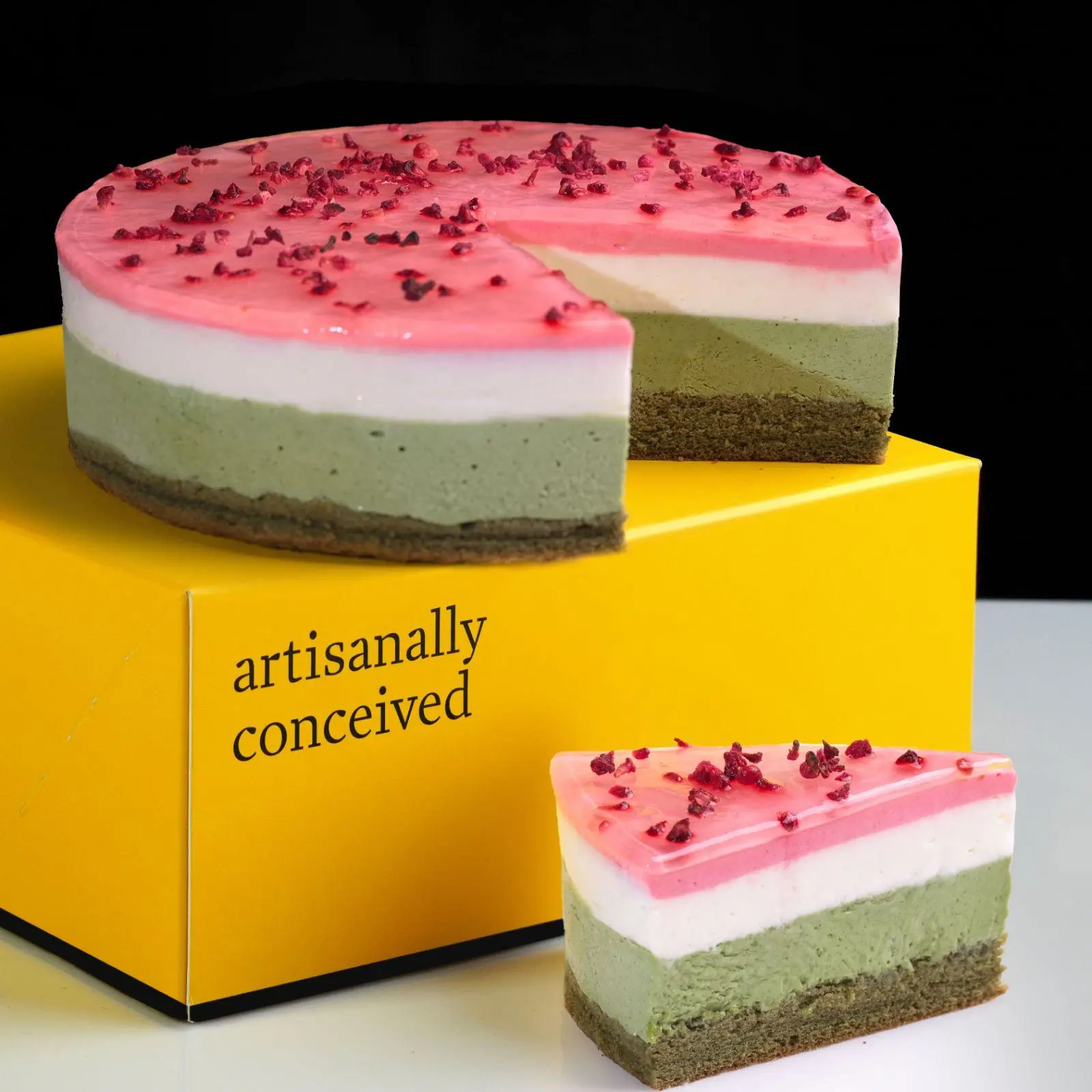[Cat & the Fiddle] Pistachio Raspberry Cheesecake Halal