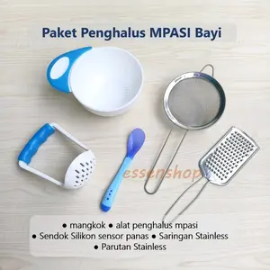 saringan mpasi Alat mpasi bayi penghalus makanan mangkok grinder parutan keju stainless Maker