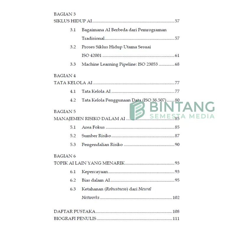 Bintang Semesta Media - Artificial Intelligence Management System Strategi Menuju Kemajuan Berkelanjutan dalam Teknologi Kecerdasan Buatan (AI) - Talitha Gustiyana