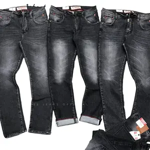 236JO - Celana jeans Pria Blackjazz Slim fit Jeans Hitam Whisker No. 28 - 33