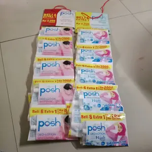 14 Pcs (1 Renteng) Posh DEO Lation Ketiak - Memutihkan Kulit - Pencerah, Bau, Tubuh