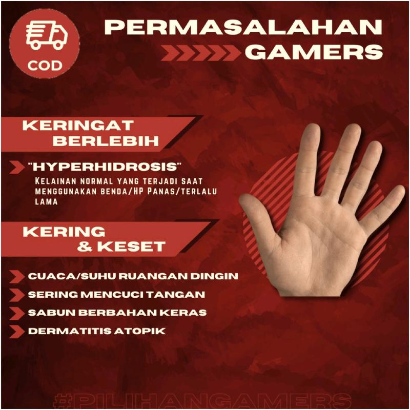 GRATIS BOX MINI - Sarung jempol Game ff Evos Gaming Anti Keringat Basah Super Sensitif Premium 5