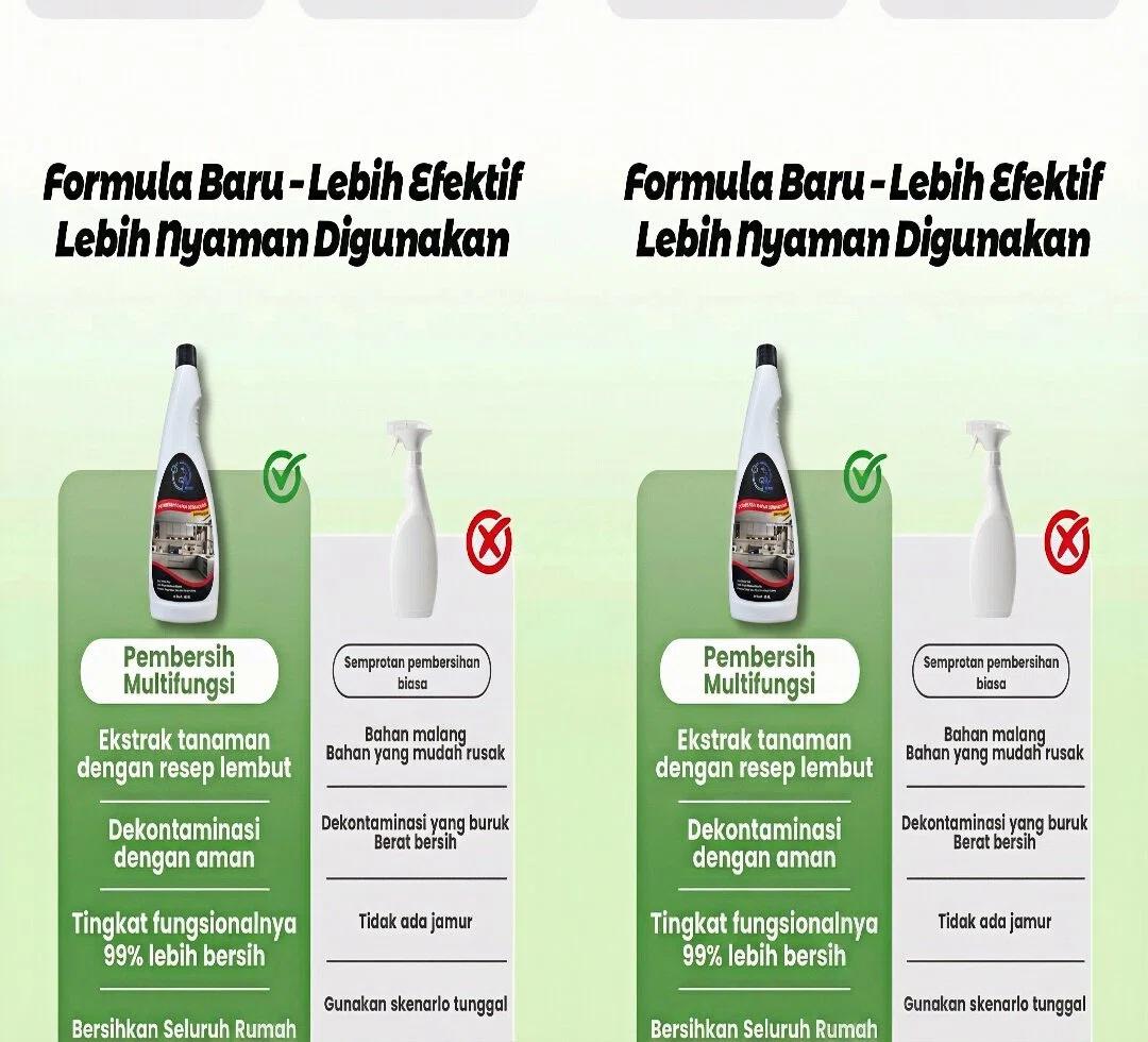 ZEE WON Pembersih Lemak Dapur Serbaguna 450ml - Semprot Lumer Bersih Tanpa Gosok Keras & Aman untuk Semua Permukaan
