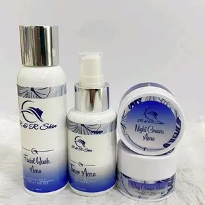 RRSKIN PAKET ACNE - Paket Perawatan Wajah Lengkap dengan Facial Wash Toner Night Cream & Day Cream